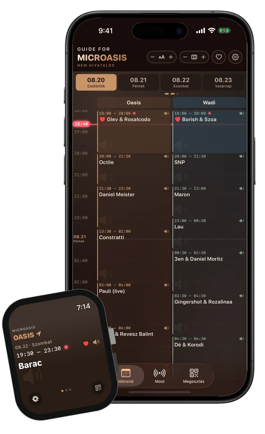 Folyamatos és napi nézet · Apple Watch